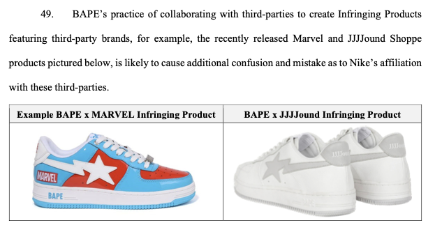 Nike vs. Bape: Lawsuit copycat claims - Sneakers